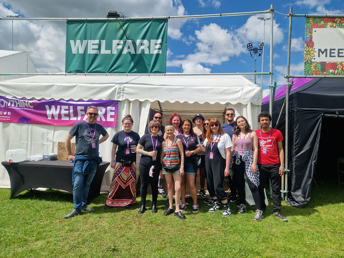 Festival Volunteers a the welfare services tent